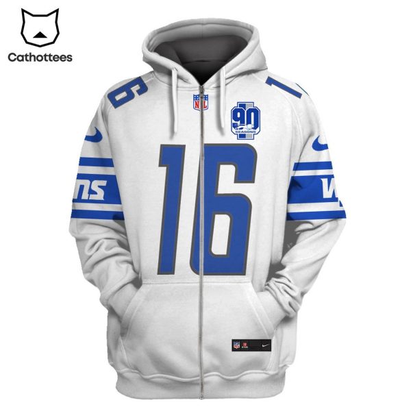 Limited Edition Jared Goff Detroit Lions Hoodie Jersey – White