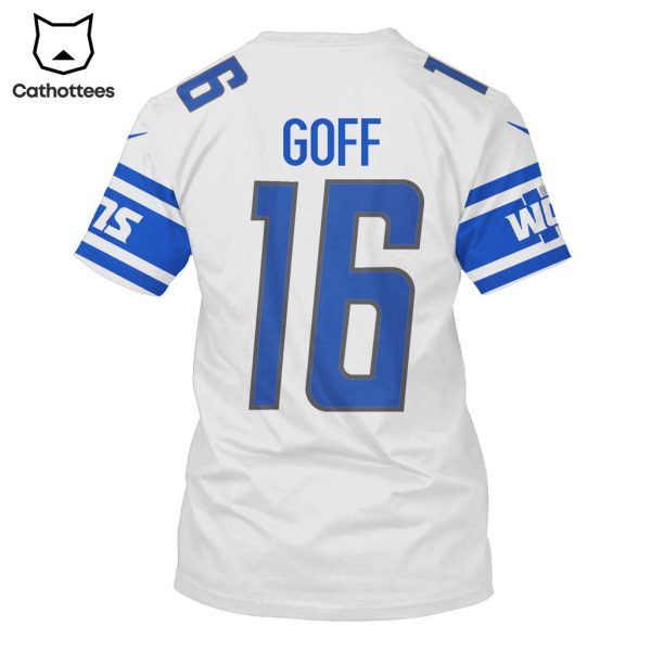 Limited Edition Jared Goff Detroit Lions Hoodie Jersey – White