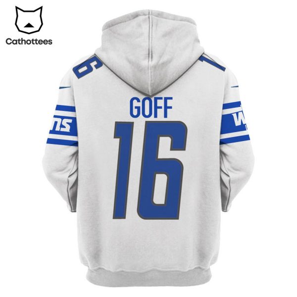 Limited Edition Jared Goff Detroit Lions Hoodie Jersey – White