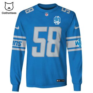 Limited Edition Penei Sewell Detroit Lions Hoodie Jersey – Blue