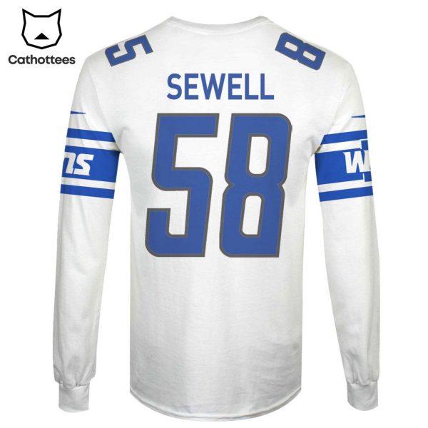 Limited Edition Penei Sewell Detroit Lions Hoodie Jersey – White