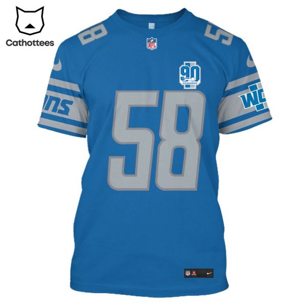 Limited Edition Penei Sewell Detroit Lions Hoodie Jersey – Blue