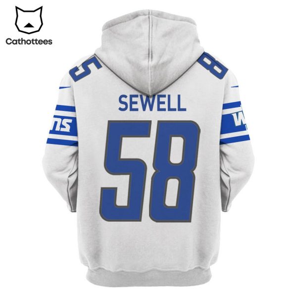Limited Edition Penei Sewell Detroit Lions Hoodie Jersey – White