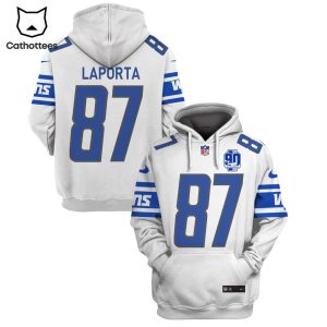 Limited Edition Sam LaPorta Detroit Lions Hoodie Jersey – White