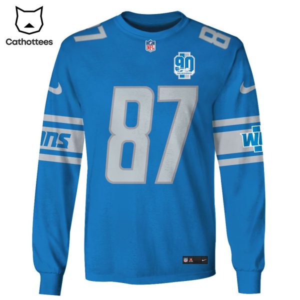 Limited Edition Sam LaPorta Detroit Lions Hoodie Jersey – Blue