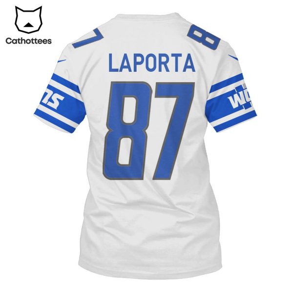 Limited Edition Sam LaPorta Detroit Lions Hoodie Jersey – White