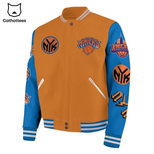 New York Knicks Bing Bong Manhattan New York City Est 1946 Baseball Jacket