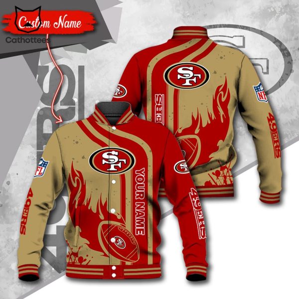 NFL San Francisco 49ers Logo Custom Name Baseball Jacket