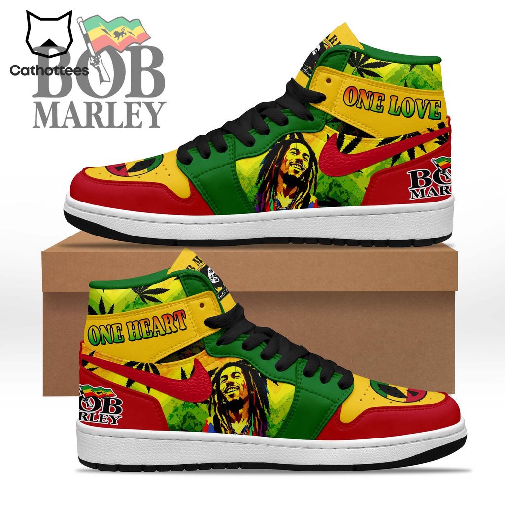 One Love Bob Marley Nike Logo Design Air Jordan 1 High Top