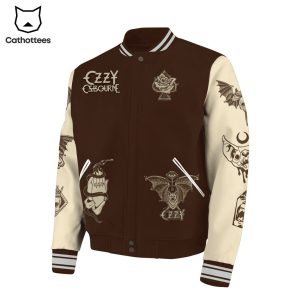 Ozzy Osbourne Im Going Off The Rails On A Crazy Train Memoirs Of A Madman Baseball Jacket