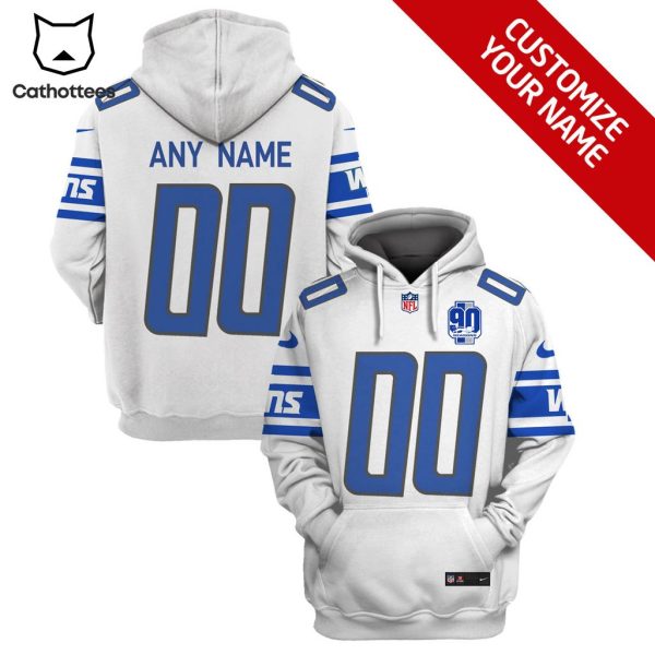 Personalized Name and Number Detroit Lions Hoodie Jersey