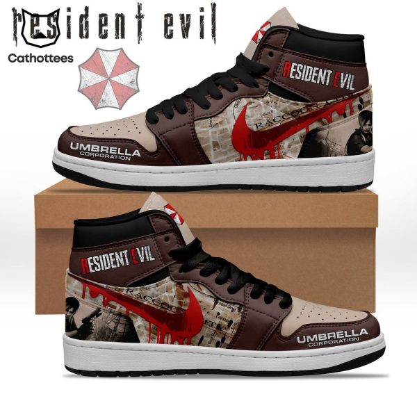 Resident Evil Umbrealla Corporation Nike Logo Design Air Jordan 1 High Top