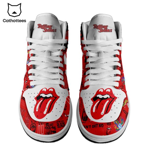 Rolling Stones Nike Red Logo Design Air Jordan 1 High Top