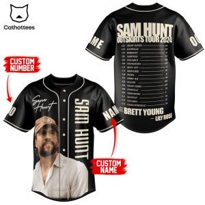 Sam Hunt Out Skirts Tour 2024 Brett Young And Lily Rose Baseball Jersey