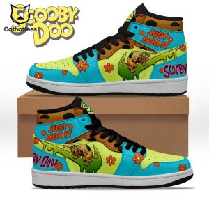 Scooby Doo Mascot Blue Green Mascot Design Air Jordan 1 High Top