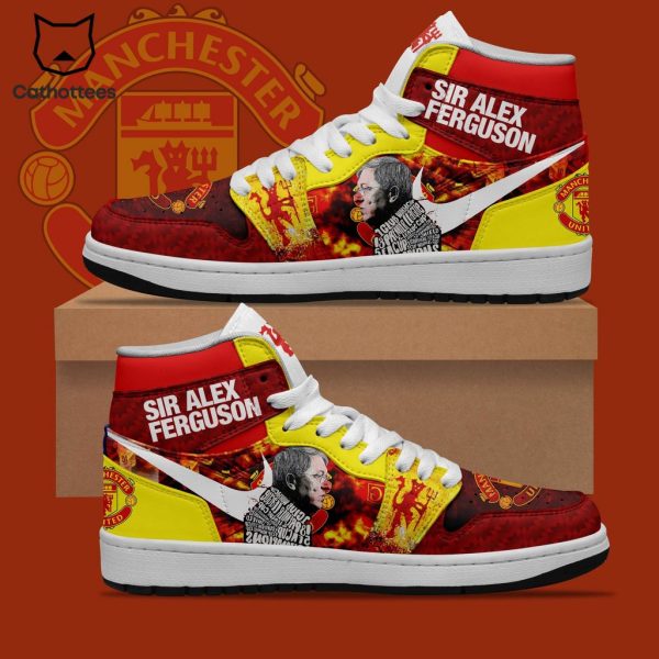 Sir Alex Ferguson Nike Logo Design Air Jordan 1 High Top