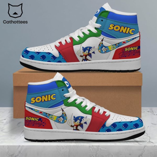 Sonic Portrait Nike Logo Design Air Jordan 1 High Top