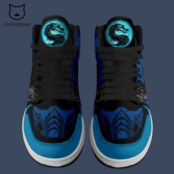 Sub Zero Fatality Blue Nike Logo Design Air Jordan 1 High Top