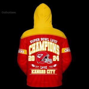 Super Bowl LVIII Champions 2024 Kansas City Chiefs Hoodie Longpant Cap Set
