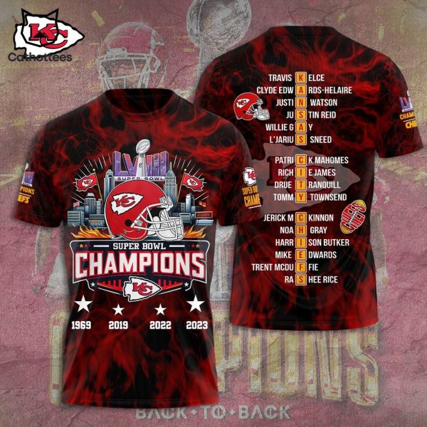 Super Bowl LVIII Champions Kansas City Chiefs Design 3D T-Shirt