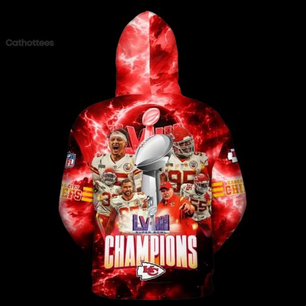 Super Bowl LVIII Champions Kansas City Chiefs Hoodie Longpant Cap Set