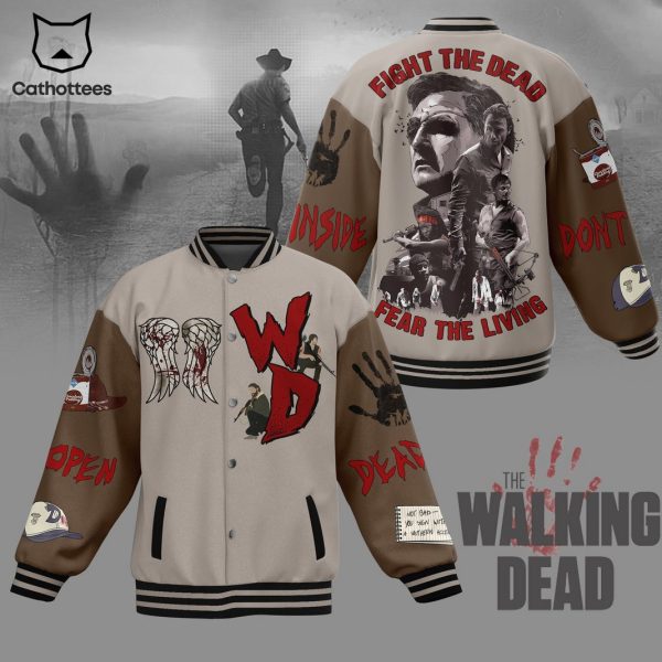 The Walking Dead Fight The Dead Fear The Living Baseball Jacket