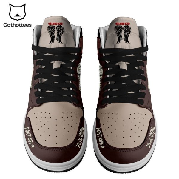 The Walking Dead Nike Logo Brown Design Air Jordan 1 High Top