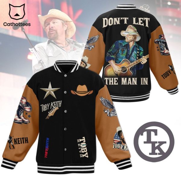 Toby Keith Logo Dont Let The Man In Baseball Jacket