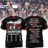 2024 Big Ten Women Basketball Champions Iowa Hawkeyes Back To Back To Back 3D T-Shirt