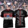 2024 SEC Women Basketball Champions South Carolina Gamecocks 3D T-Shirt