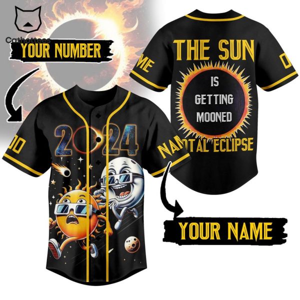 2024 The Sun Is Getting Mooned Total Eclipse Baseball Jersey