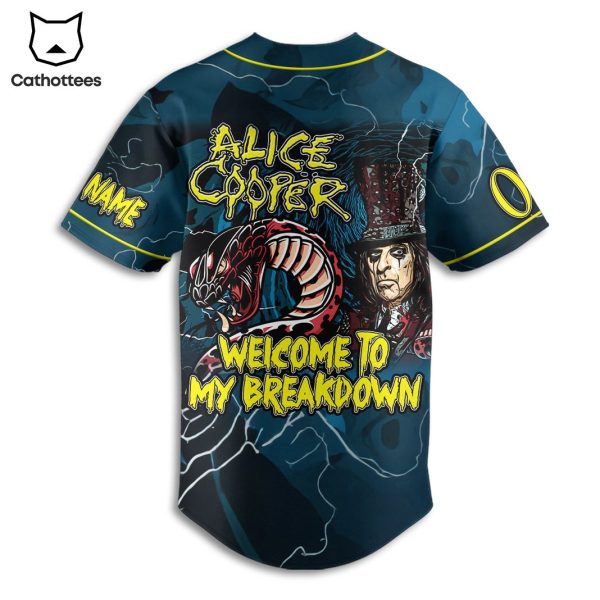 Alice Cooper Welcome To My Breakdown Baseball Jersey