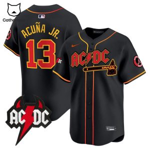 Atlanta Braves – AC DC Ronald Acuna Jr Baseball Jersey