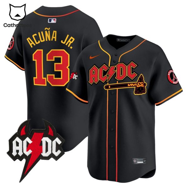 Atlanta Braves – AC DC Ronald Acuna Jr Baseball Jersey