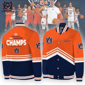 Auburn Tigers 2024 SEC Men Basketball 2024 Tournament Champions Baseball Jacket