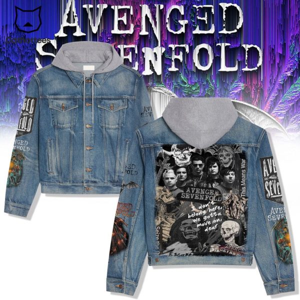 Avenged Sevenfold I Dont Belong Here We Gotta Move On Dear Hooded Denim Jacket