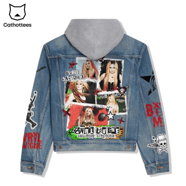 Avril Lavigne Greatest Hits Tour Hooded Denim Jacket