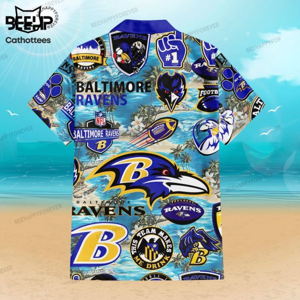 Baltimore Ravens This Team Makes Me Drink Hawaiian Shirt