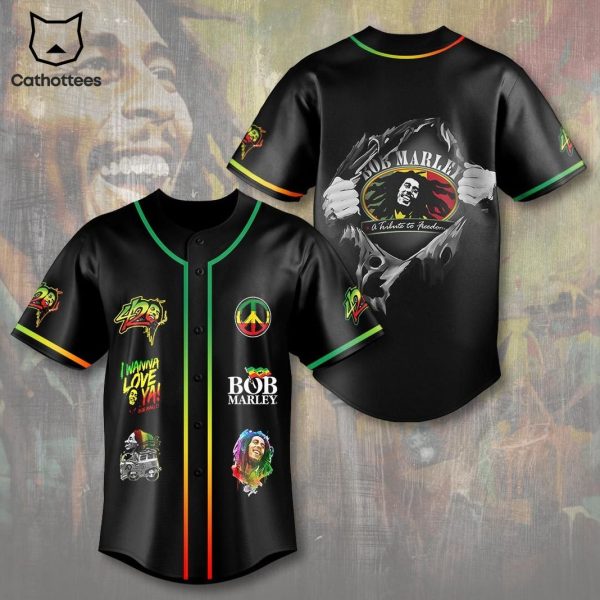 Bob Marley I Wanna Love Ya Baseball Jersey