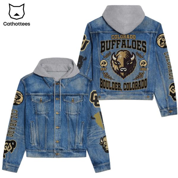 Colorado Buffaloes Boulder Colorado Hooded Denim Jacket