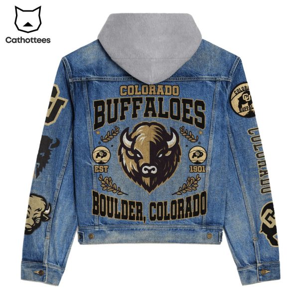 Colorado Buffaloes Boulder Colorado Hooded Denim Jacket