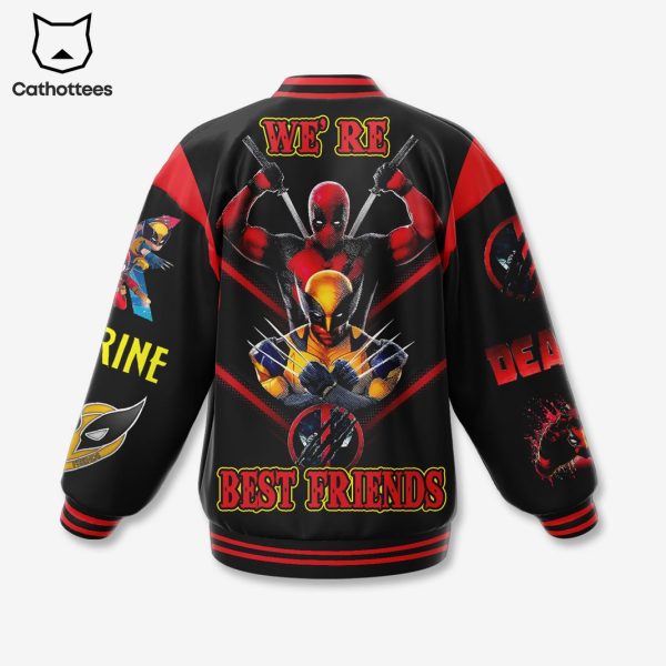 Deadpool And Wolverine We Are Best Friends Baseball Jacket