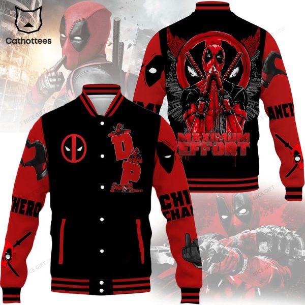 Deadpool Maximum Effort Baseball Jacket