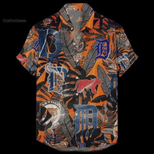 Detroit Tigers Retro Logo Hawaiian Shirt