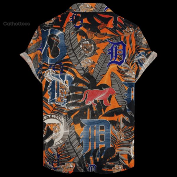 Detroit Tigers Retro Logo Hawaiian Shirt
