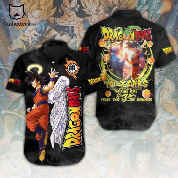 Dragonball 40 Years 1984 2024 Toriyam Akira Signature Thank You For The Memories Hawaiian Shirt