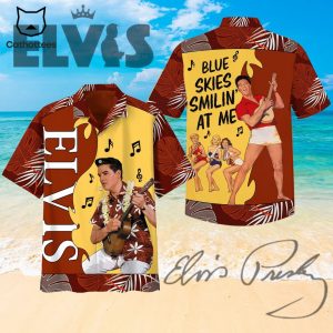 Elvis Presley Blue Skies Smilin At Me Hawaiian Shirt