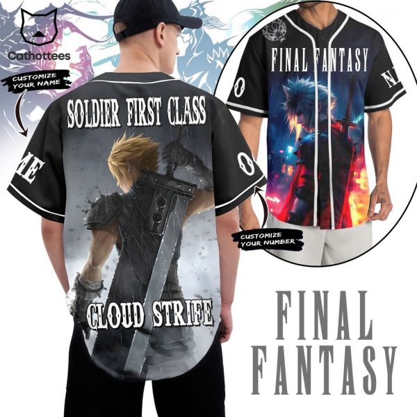 Final Fantasy Soldier First Class Cloud Strife Baseball Jersey