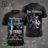 Foo Fighters 30 Years 1994-2024 Signature Thank You For The Memories 3D T-Shirt