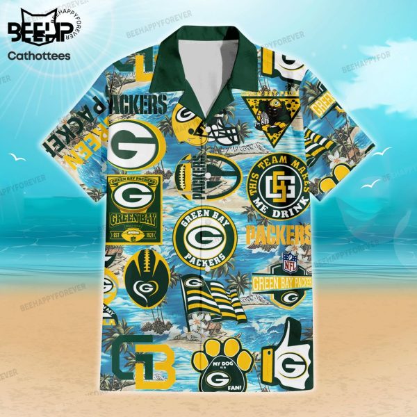 Green Bay Packers This Team Makes Me Drink Hawaiian Shirt